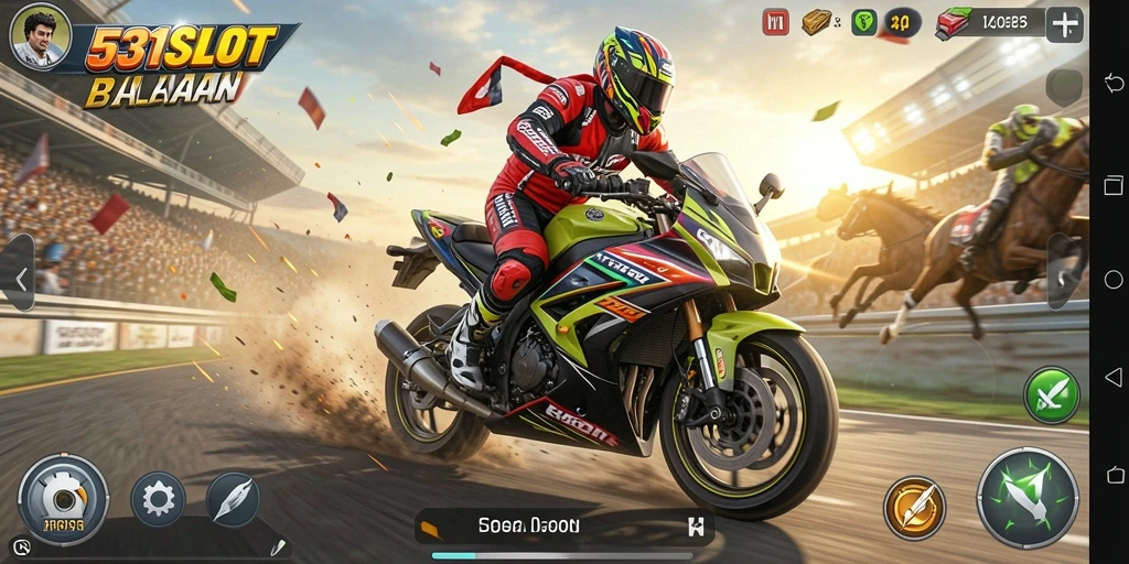 Gameplay seru balapan motor di 531SLOT.
