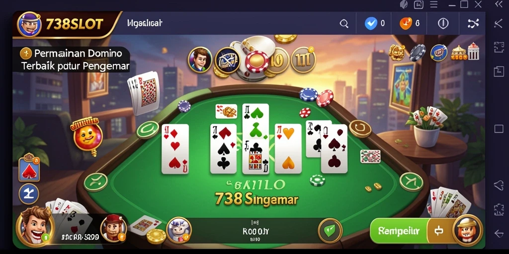 Tampilan gameplay Domino yang menarik di 738SLOT.