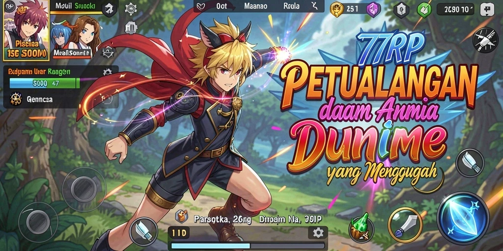 Tampilan gameplay yang penuh aksi dan karakter Anime yang menawan.