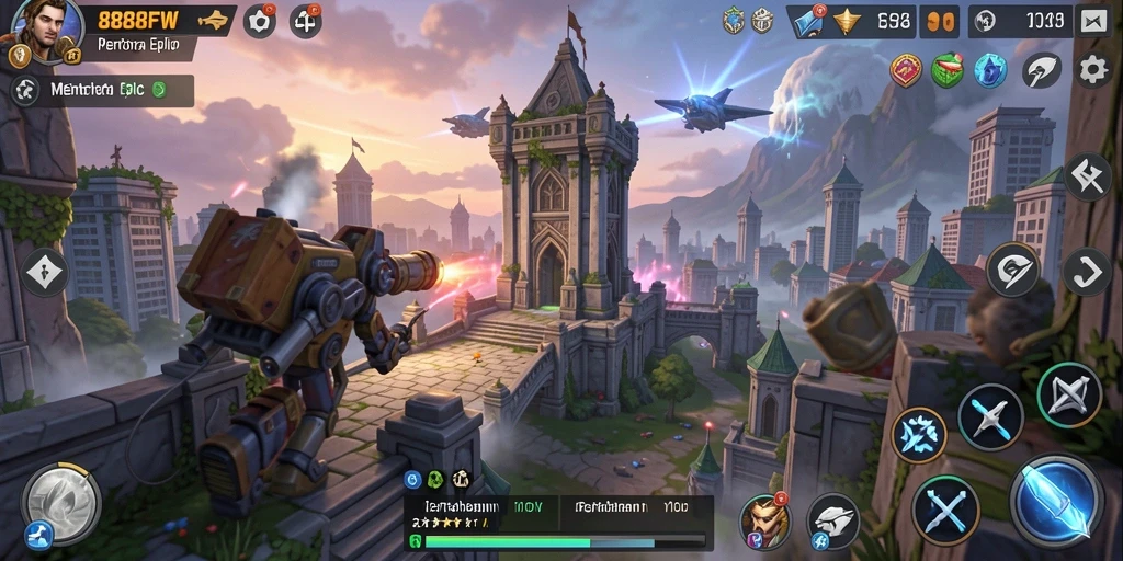 Screenshot gameplay 888FW menampilkan aksi seru dari pertahanan menara.