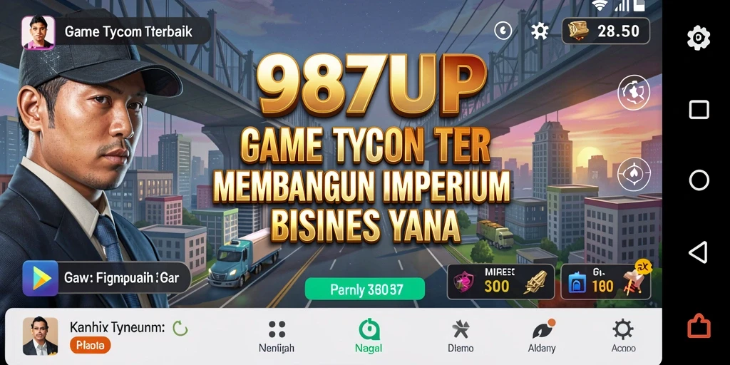 Tampilan screenshot utama 987UP menampilkan gameplay Tycoon yang seru.