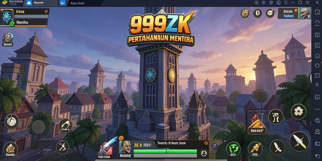 Menampilkan gameplay seru dan strategi menara yang mendebarkan di 999ZK.