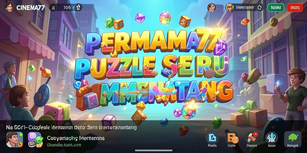 Tangkapan layar gameplay CINEMA77 menunjukkan tantangan puzzle yang mendebarkan.