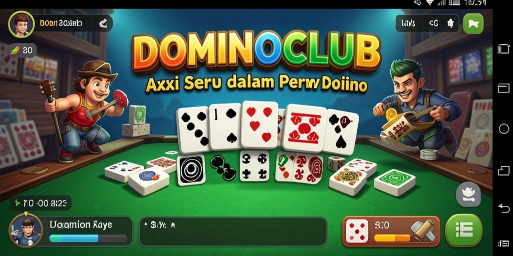 Screenshot dari gameplay seru di DOMINOCLUB dengan aksi mendebarkan.