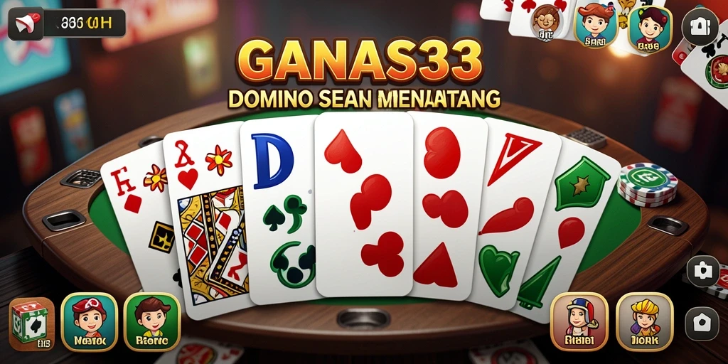 Tampilan menarik dari gameplay Domino di GANAS33.