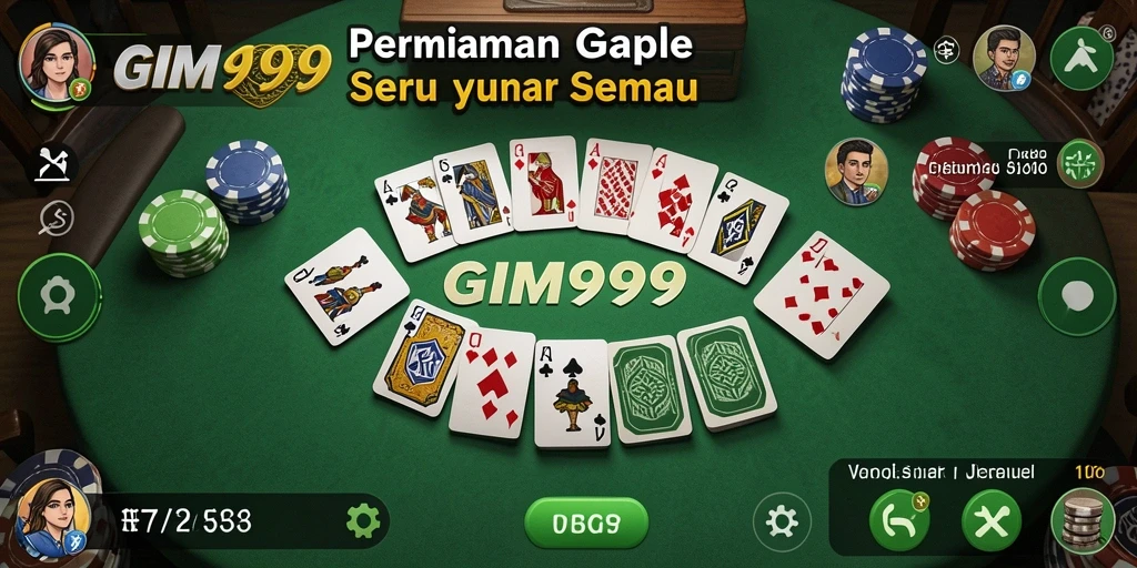 Tampilan gameplay Gaple yang menarik dan interaktif.