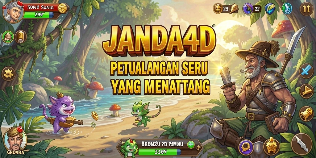 Screenshot gameplay JANDA4D menampilkan petualangan yang mendebarkan di dunia fantastis.