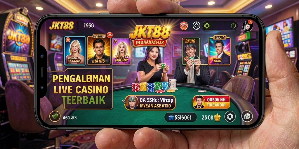 Tampilan gameplay Live Casino yang mendebarkan di JKT88.