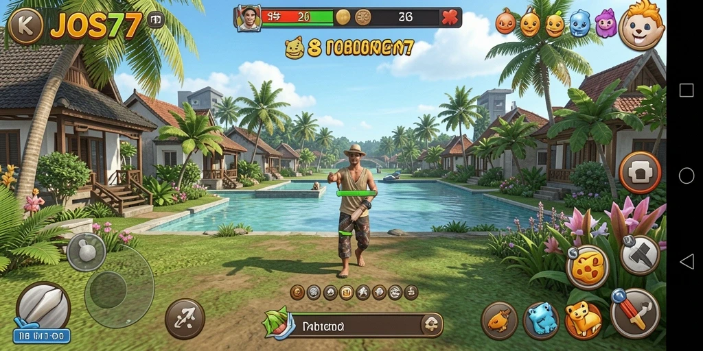 Tampilan gameplay menarik dan menghibur dari JOS77.