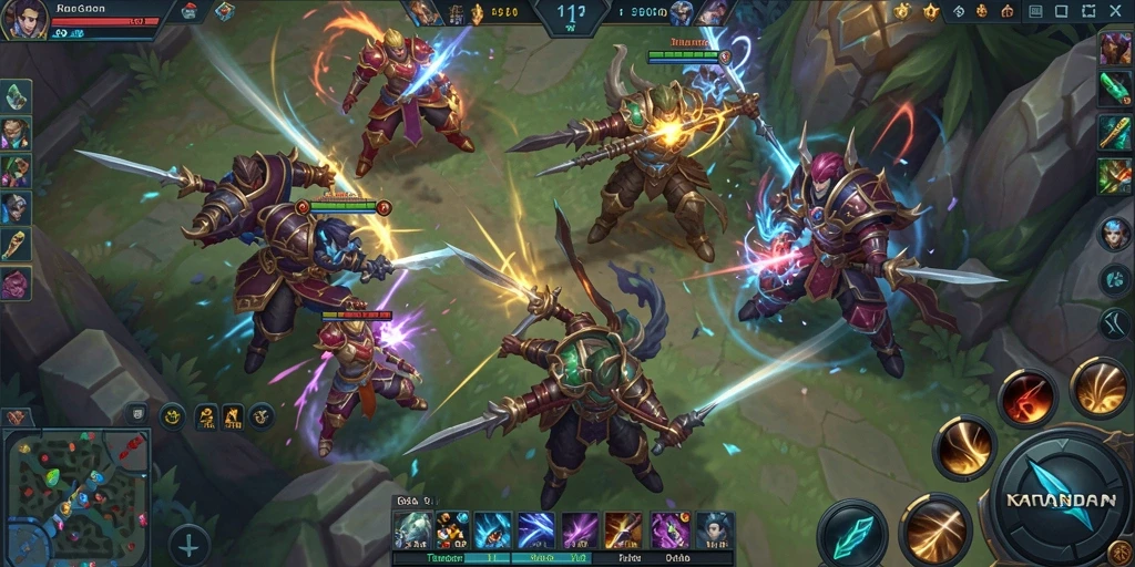 Tampilan gameplay seru di KAGANDAN penuh aksi.