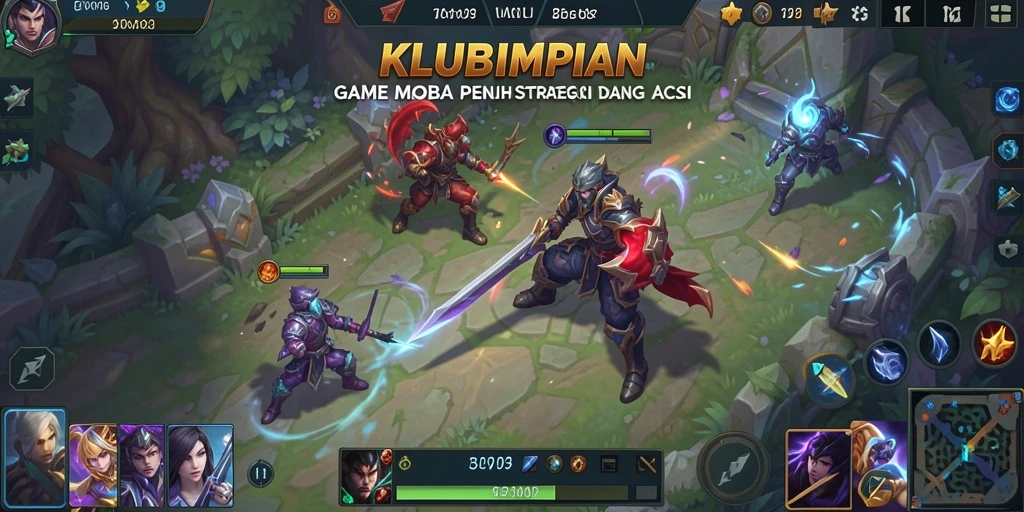 Tangkapan layar menampilkan aksi pertarungan intens dalam KLUBIMPIAN.