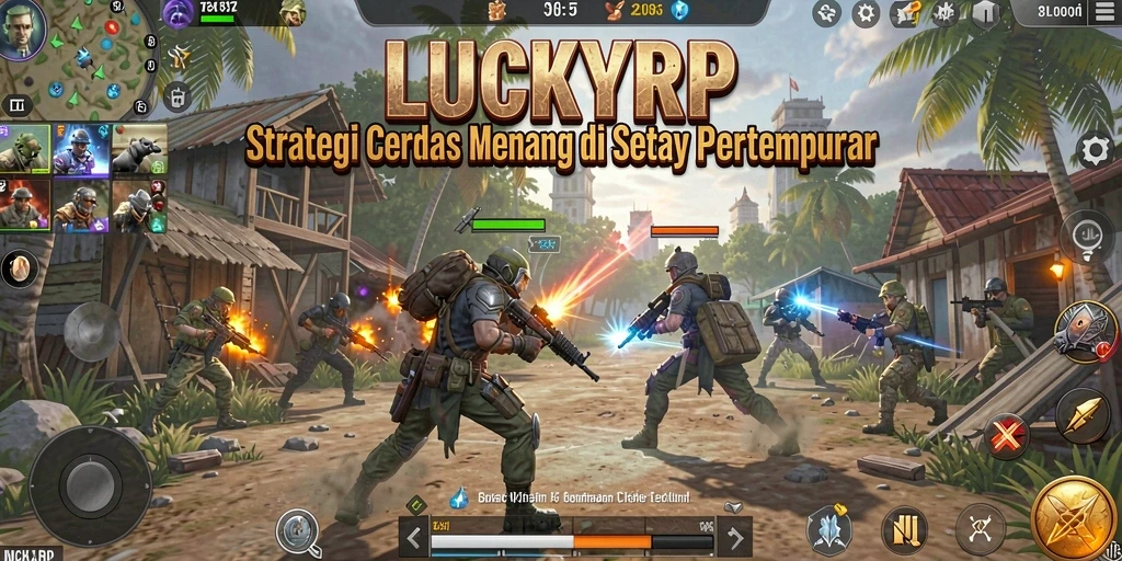 Screenshot gameplay menunjukkan pertarungan strategis yang intens.
