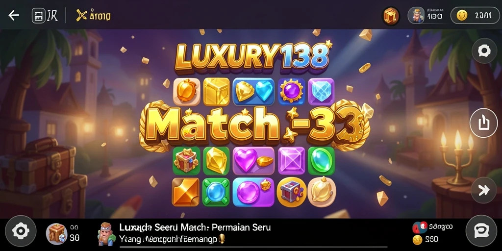 Tangkapan layar gameplay LUXURY138 yang menampilkan mencocokkan elemen.