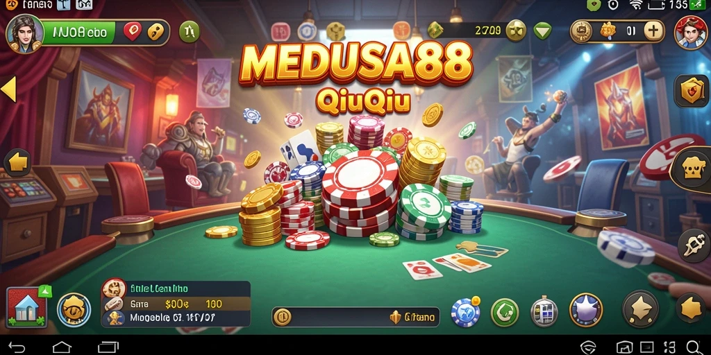 Tampilan gameplay seru QiuQiu di MEDUSA88.
