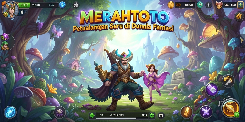 Screenshot utama MERAHTOTO menampilkan gameplay petualangan yang mendebarkan.