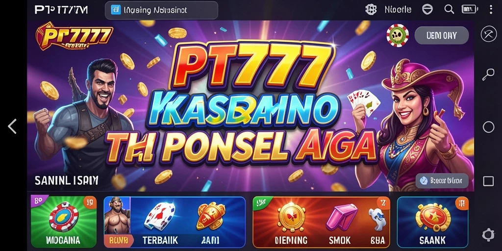 Tampilan gameplay menarik dari aplikasi kasino PT777.