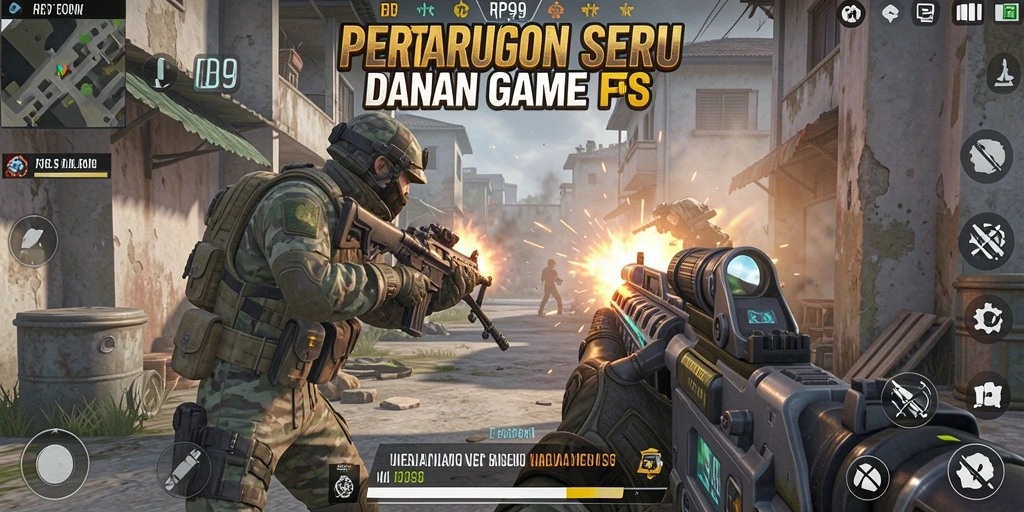 Gameplay RP99 yang intens dan menegangkan di medan perang.