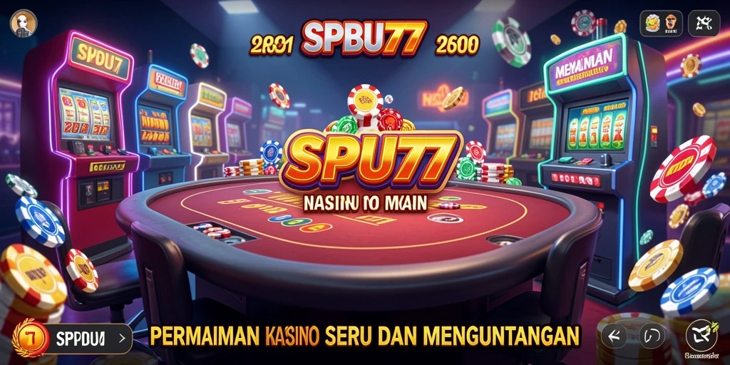 Screenshot gameplay menarik dari SPBU77 menampilkan atmosfer kasino yang seru.