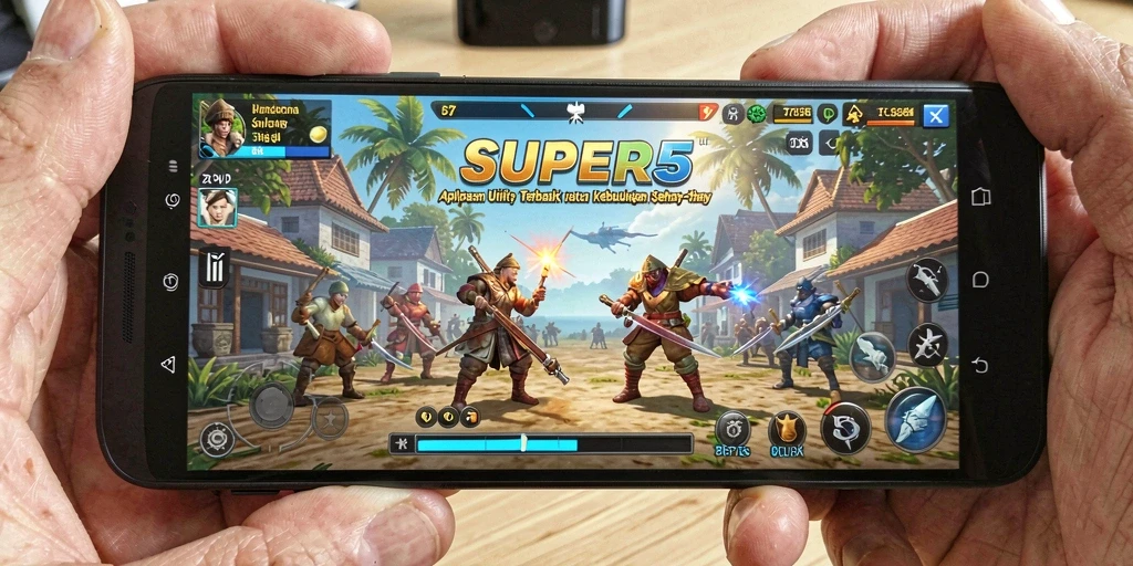 Tampilan utama <strong>SUPER5</strong> dengan fitur utilitas canggih.