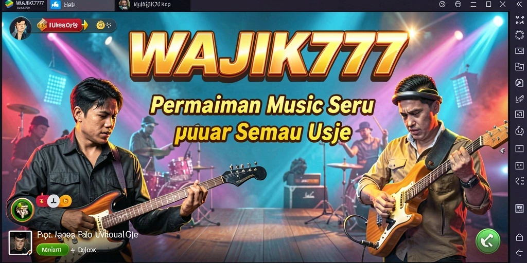 Tampilan gameplay seru WAJIK777 dengan irama musik yang mengasyikkan.